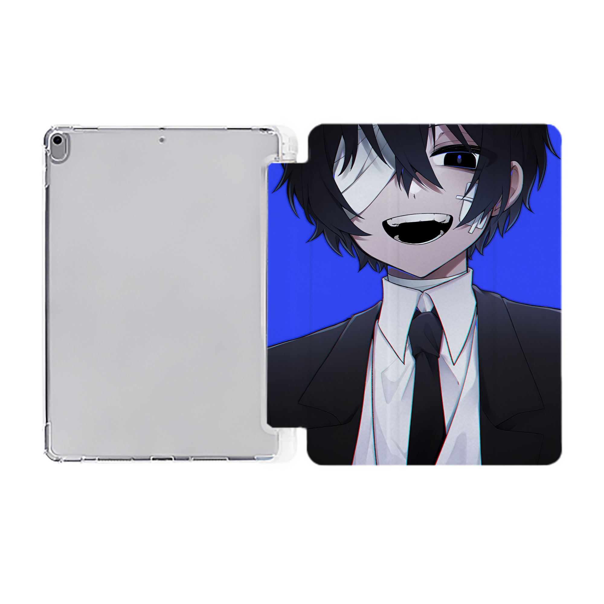 （画像用） 文豪ストレイドッグス Bungo Stray Dogs IPad ケース ペン収納付き 三つ折りスタンド PUレザー×シリコン 対応機種9.5/10.5/10.9インチ